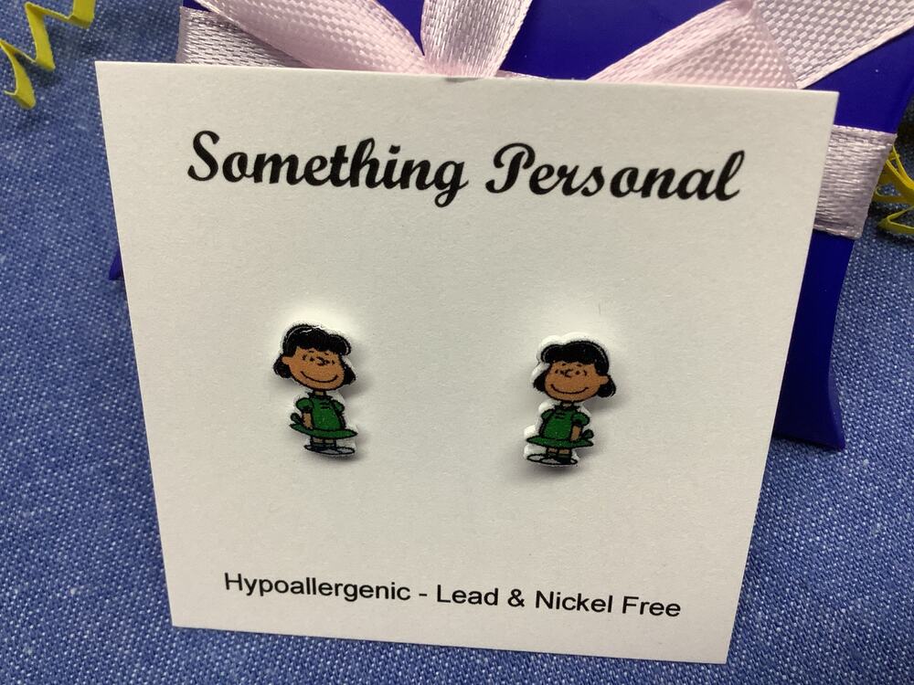 Lucy -  Charlie Brown Peanuts Inspired Post Earrings - Gift Boxed - Chibi Cute